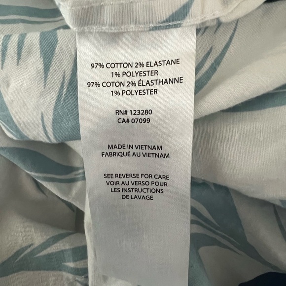 Travis Mathew Light Blue and White Casual  Button Down - Picture 5 of 6